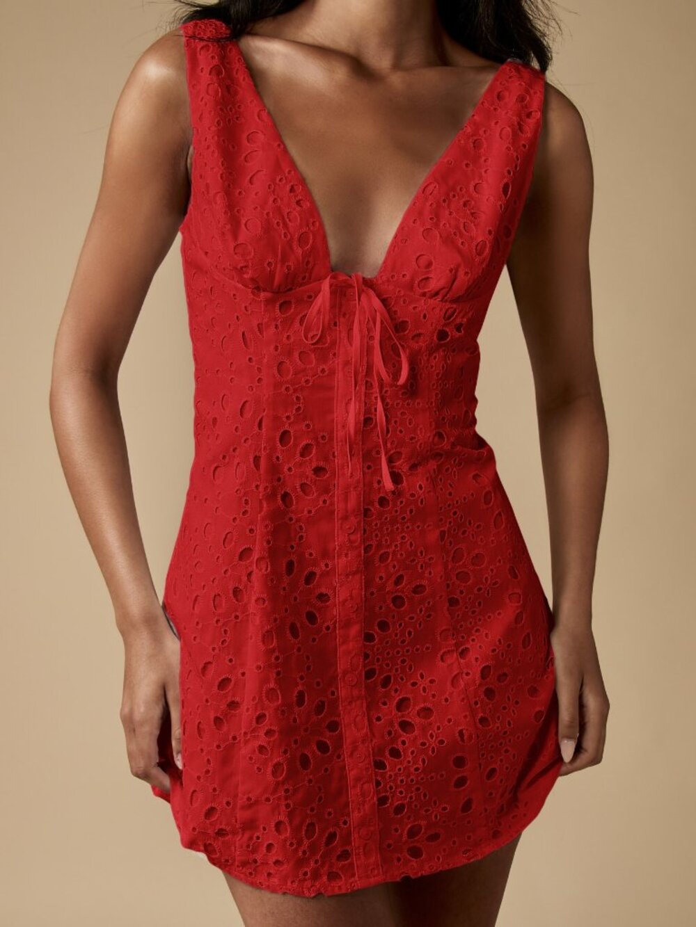 Red Sexy Women's Cut Out Sleeveless Mini Dress